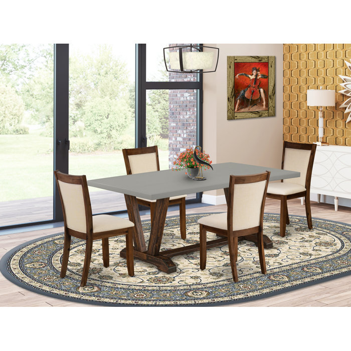 One Allium Way® Dining Room Table Set A Dining Room Table and Linen